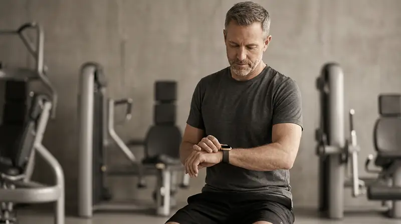 A member training, six months into tracking his numbers.